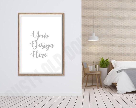 Portrait Photo Mockup 2to3 Ratio Bedroom Wall Art Digital