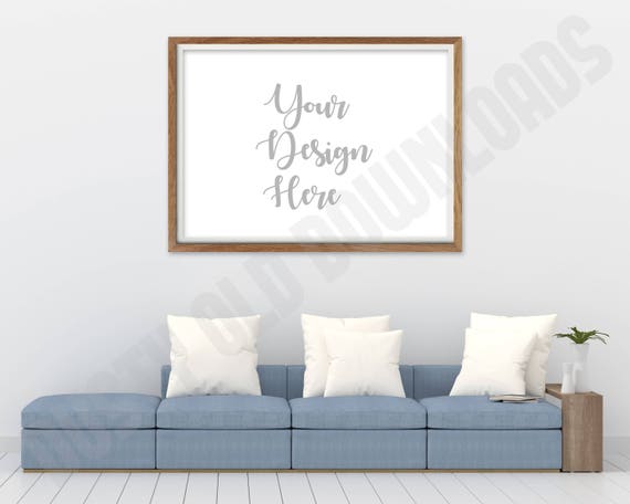 Landscape Photo Mockup 2to3 Ratio Couch Living Room Wall Landscape Photo Mockup 2to3 Ratio Couch Living Room Wall