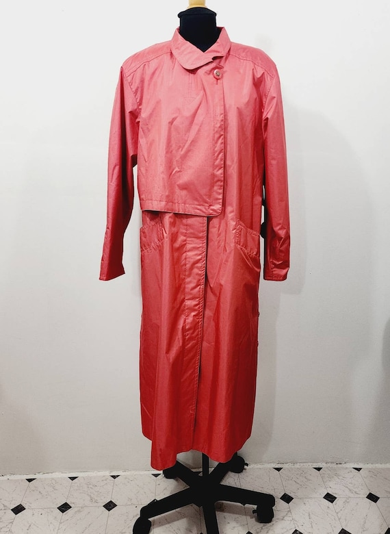 Vintage Trench Jacket Raincoat Laura Winston Salmo