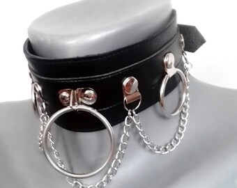 Gothic Punk Rock Leder Choker