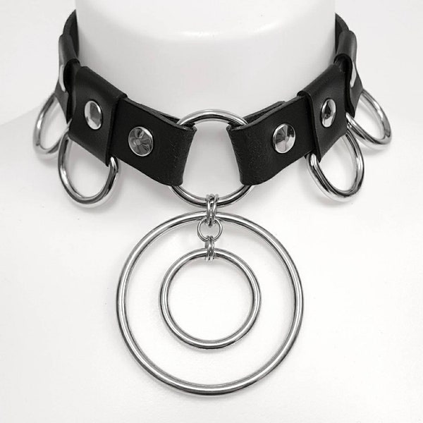 "Grotesque" Gothic Choker aus Leder