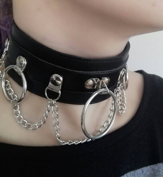 Gothic 2024 leather choker