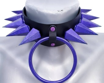 Gothic Purple Spikes Choker