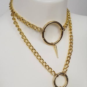 Grunge Golden Chain Choker