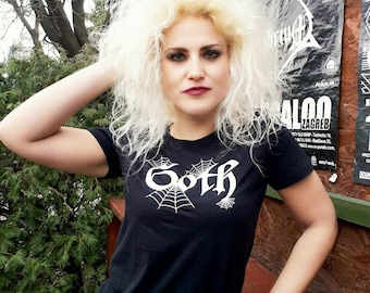 Black Cotton Women's T-Shirt - Gothic Men's Clothing