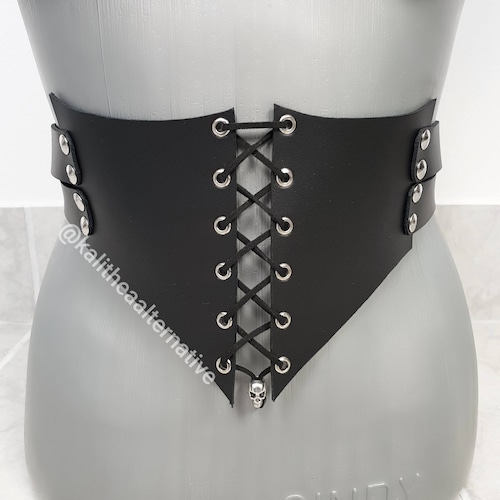 Ankh Cross Belt Black Velvet Gothic Belt Bat Shape Corset Etsy
