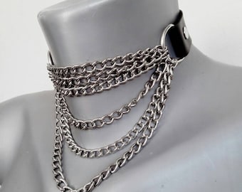 Gothic Punk Rock Biker Chain Choker