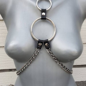 Chunky Chain Minimalist Gothic Harness - Caged Bra Harness