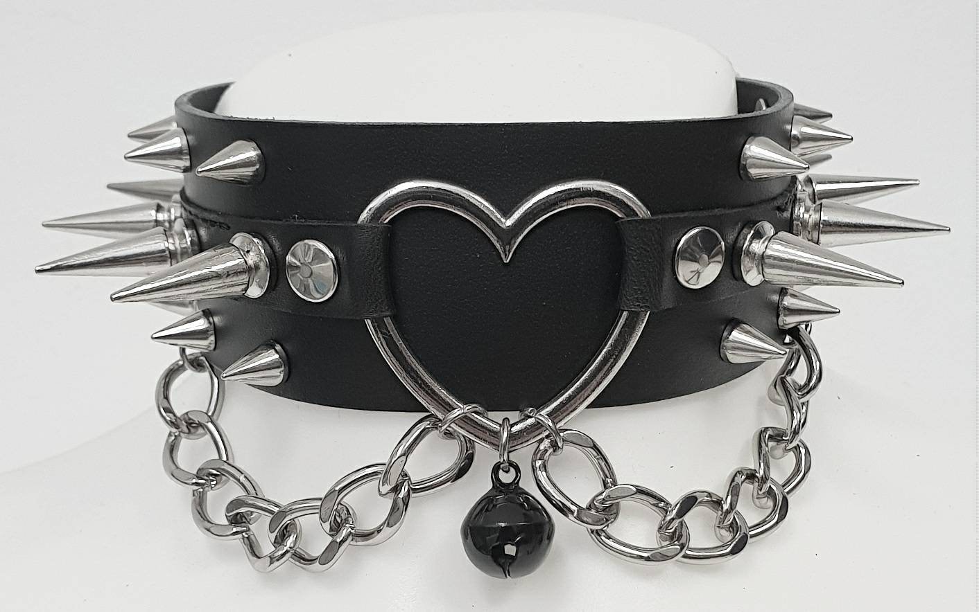 Black Heart Lock Choker Lock and Chain Choker Black Chain Choker Gothic  Collar Goth Necklace Goth Style Jewelry Black Heart Choker 