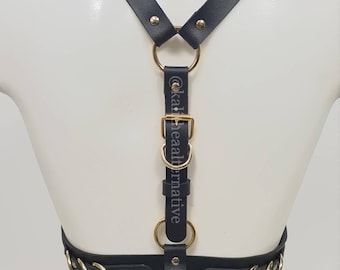 Grunge Goth Statement Leather Harness