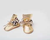Golden Leopard Boots