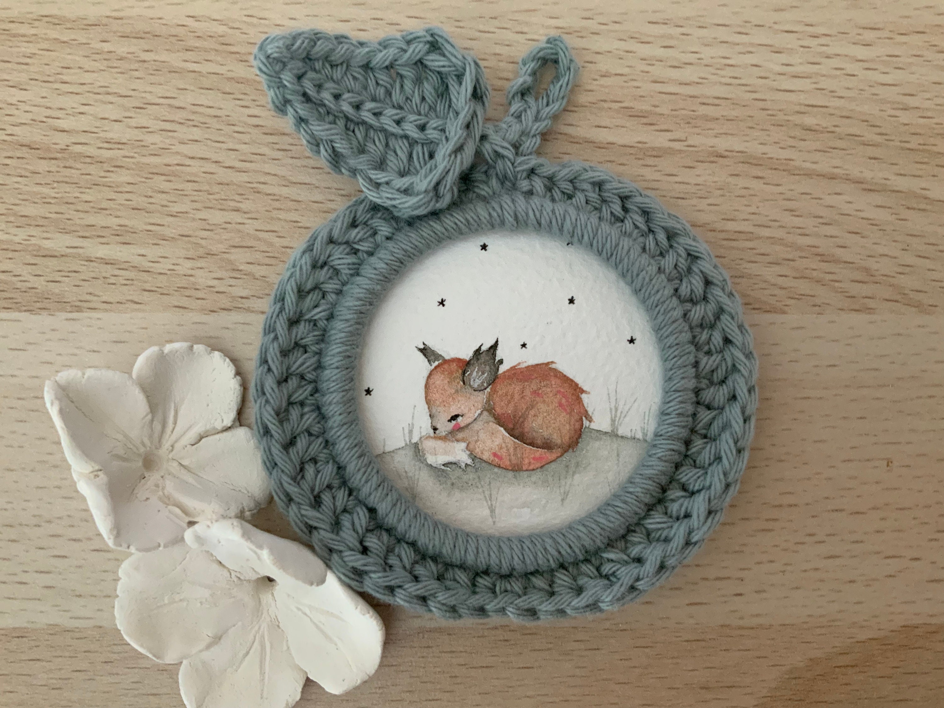 Cadre Crochet Pomme - Renard Endormi Milywild