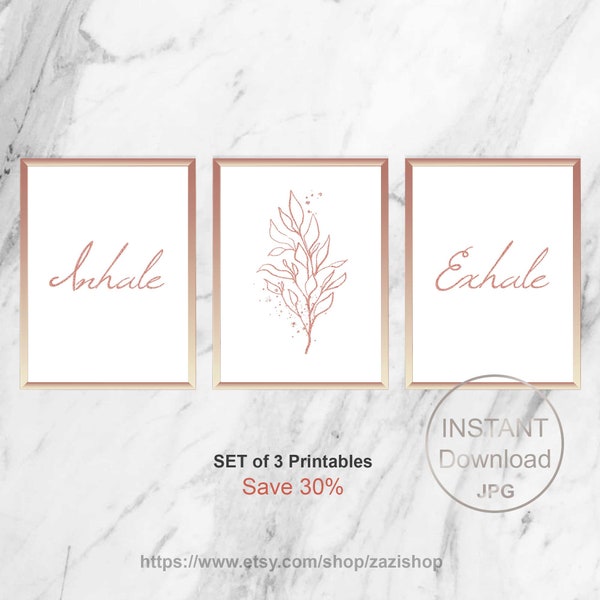 Rose Gold Wall Art Etsy