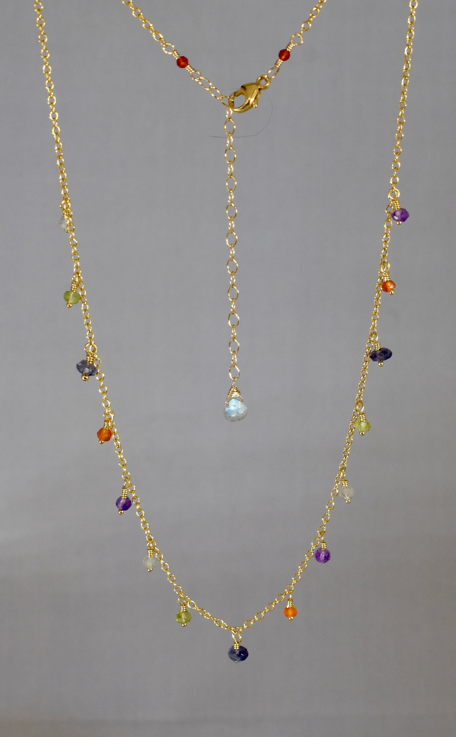 DOUBLE-FACED GEMSTONE NECKLACE main image 0