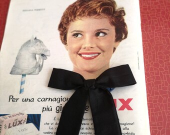 Black cotton ladies Bow-tie