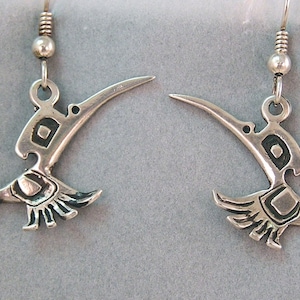 Small Droplet Drop Hook Earrings In Sterling Silver By Silver Rain Silver