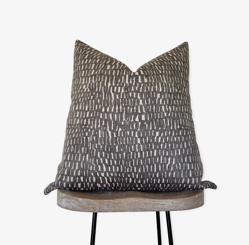 Grey Pillow Cover 20x20 22x22 24x24 Charcoal Pillow Etsy