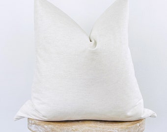 Off White Pillow Covers, 20x20, 22x22, 24x24 Cream Pillows, Sofa, Bed, Bench, Rectangle Accent Cushions, Neutral Lumbar Toss Pillows, Tomer