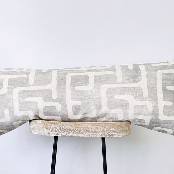 Grey Lumbar Pillow Etsy