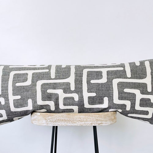 Long Lumbar Pillow Cover Gray Extra Large Bed Pillows 12x48 Etsy