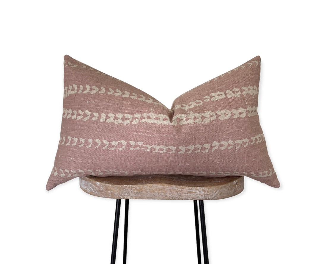 Blush Lumbar Pillow Covers, 14x24 Pink Toss Cushion, 12x48, 14x48 Long
