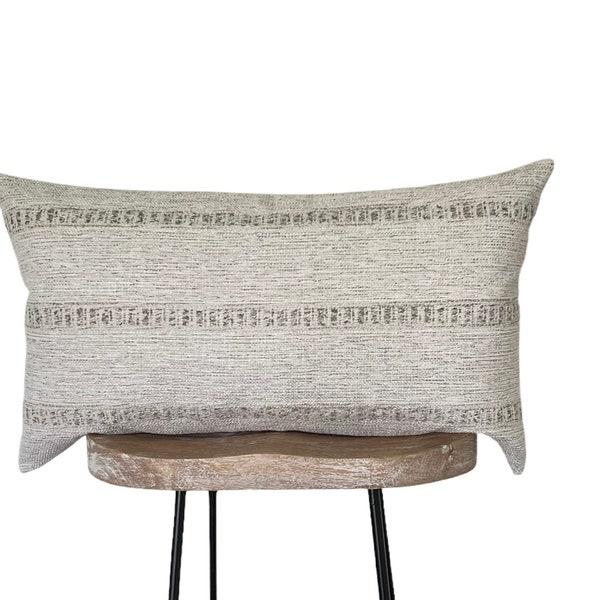 Grey Lumbar Pillow Etsy