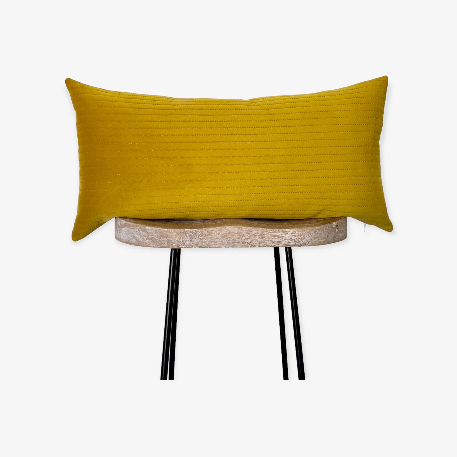 Velvet Lumbar Pillow Cover Mustard Texture Pillow Cover Etsy