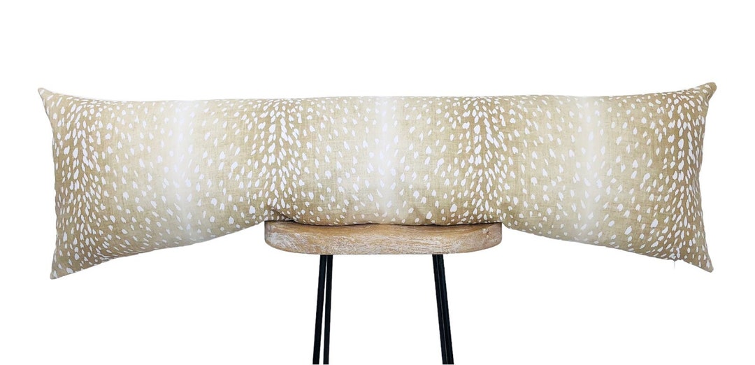 Tan Lumbar Pillow Cover 12x48 14x48 Animal Print Large Etsy