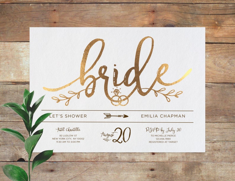 Emilia - Bridal Printable Bridal Shower Invitation, Shower Invite, Marriage ceremony Shower Invitation, Calligraphy, Gold. Presently out there inside of Rose Gold! photograph about Printable Bridal Shower Invites identify Emilia - Bridal Printable Bridal Shower Invitation, Shower Invite, Marriage ceremony Shower Invitation, Calligraphy, Gold. At present accessible within Rose Gold!
