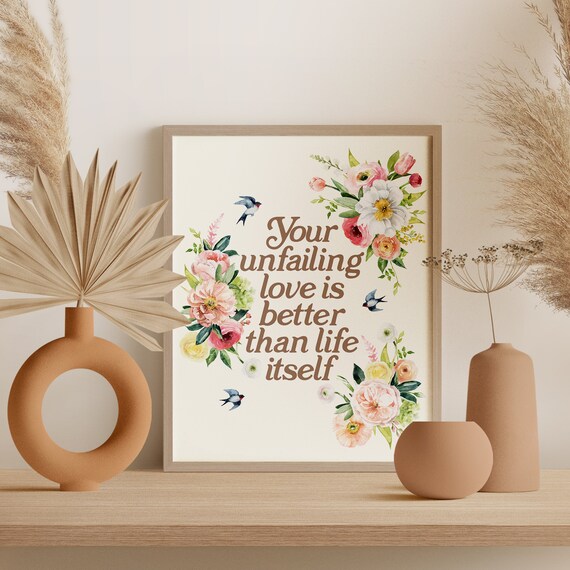 Christian Tote Bag Your Unfailing Love Is Better than Life Itself Christian Tote Bag Your Unfailing Love Is Better than Life Itself