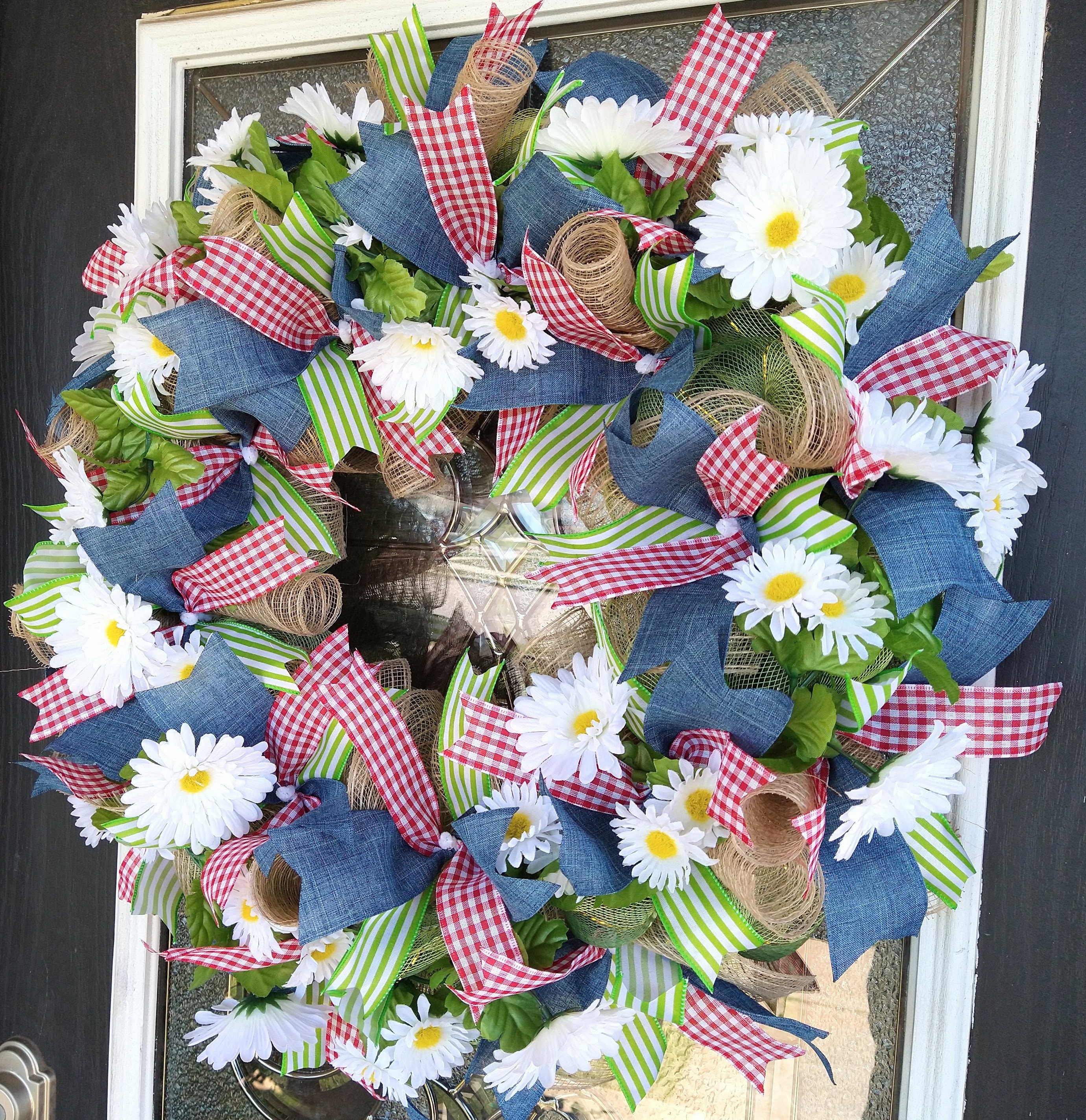 Decorative Front Door Hanging Welcome Wreath Spring Summer Festival Natual Look Decorative Front Door Hanging Welcome Wreath Spring Summer Festival Natual Look