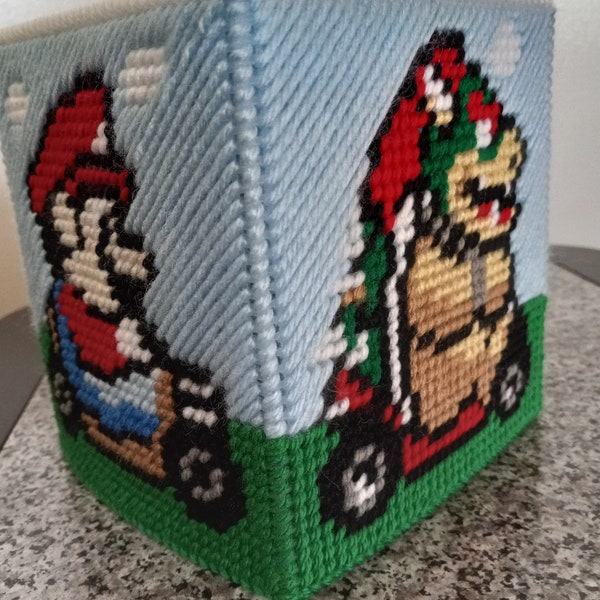 Mario Brothers Plastic Canvas Kleenex Holder