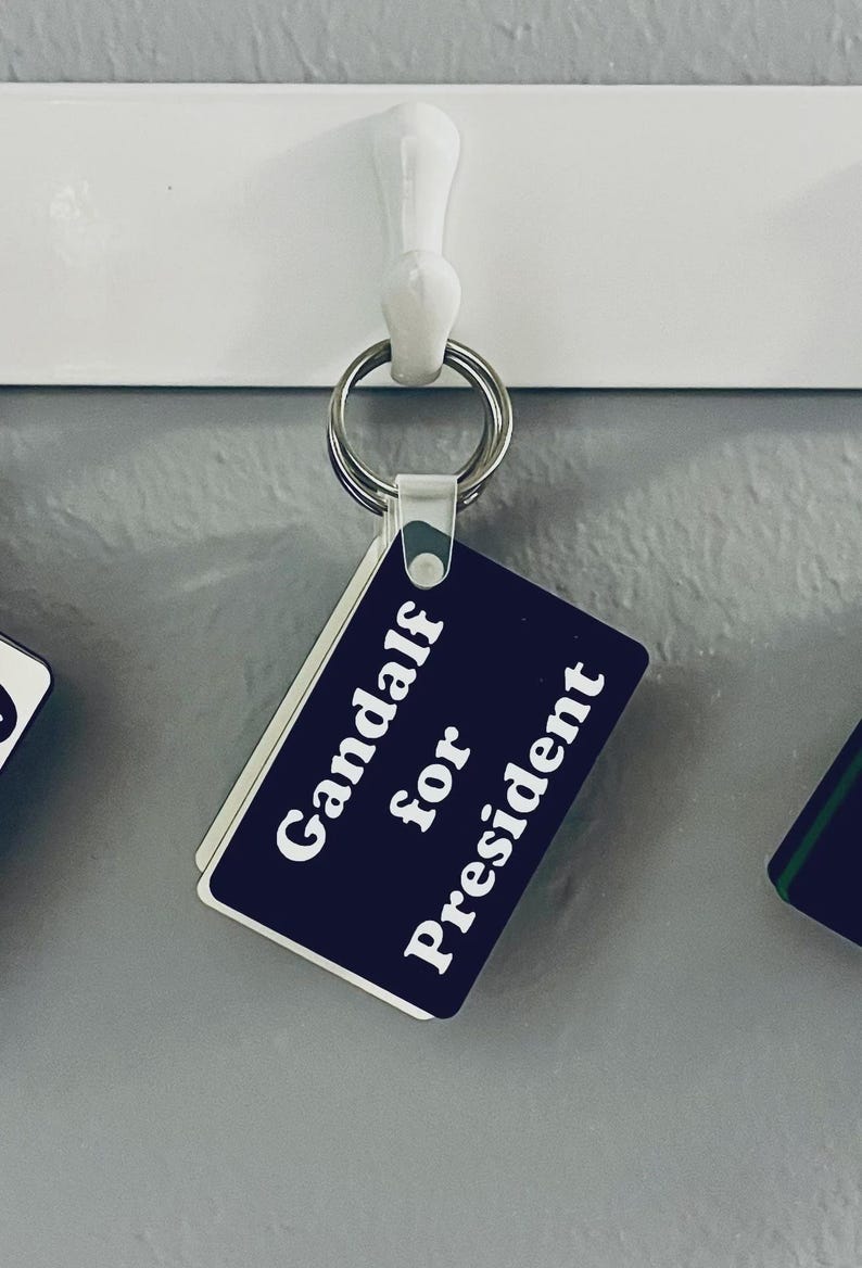 Gandalf for President Black Keychain