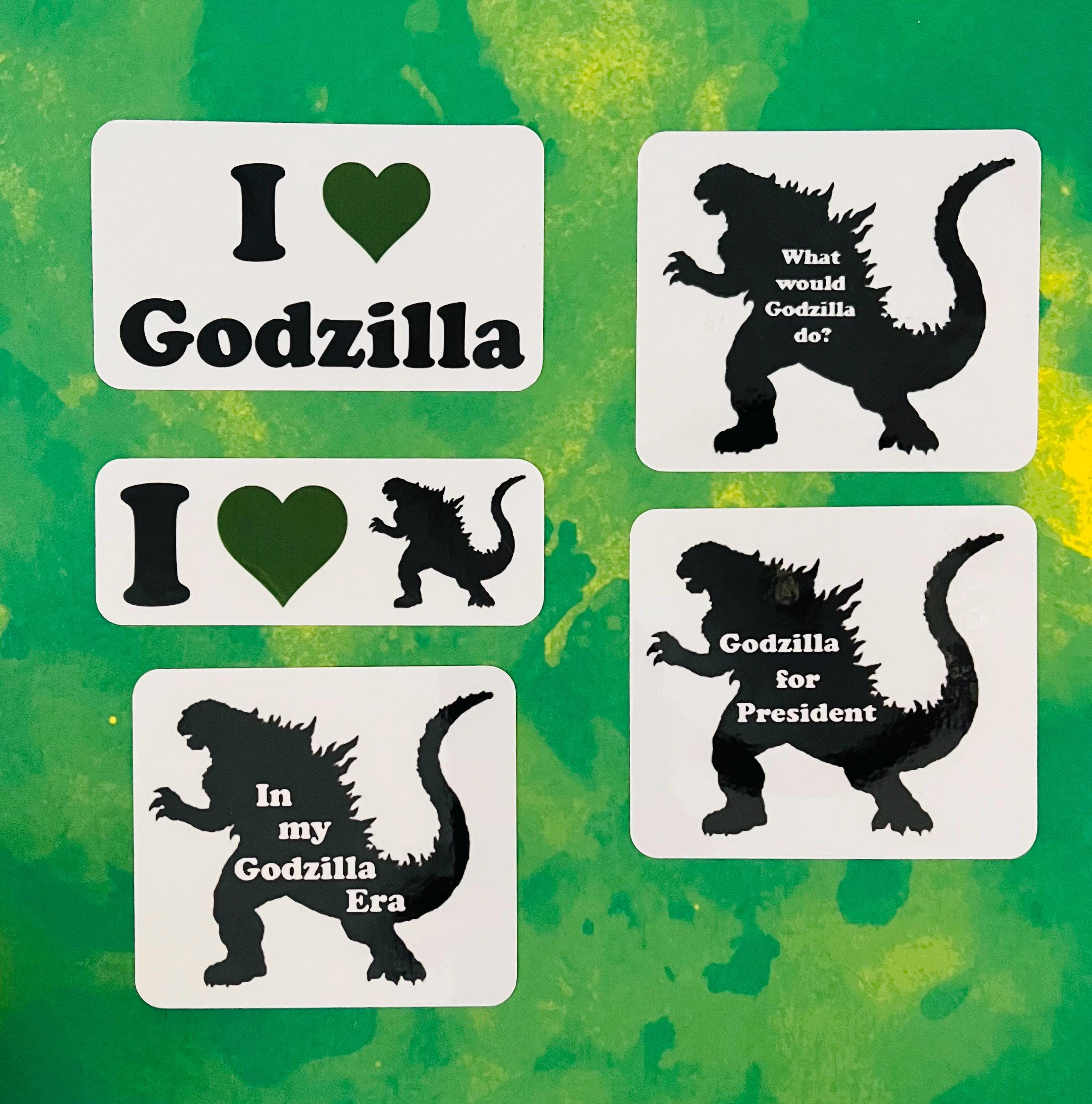 Godzilla Sticker Set of Five - Etsy