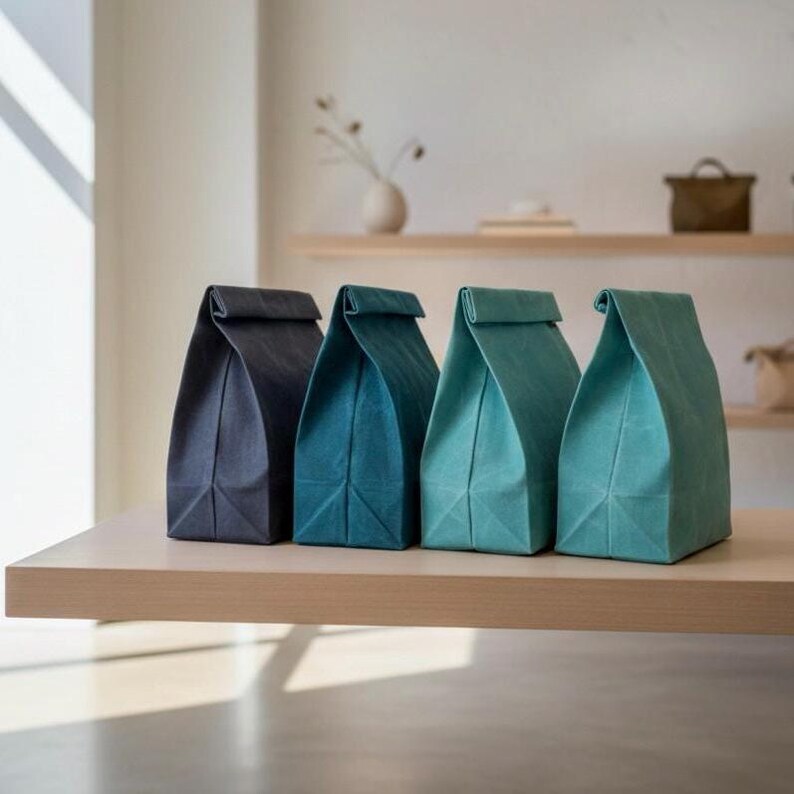 Bolsa de almuerzo de lona encerada, bolsa de almuerzo para el trabajo, bolsa de almuerzo reutilizable, bolsa de almuerzo ecológica, regalo hecho en Canadá imagen 15
