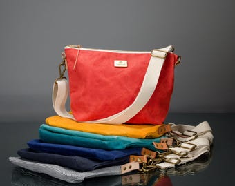 Waxed Canvas Crossbody Bag | Canadian-Made Eco Purse | Durable Everyday Purse