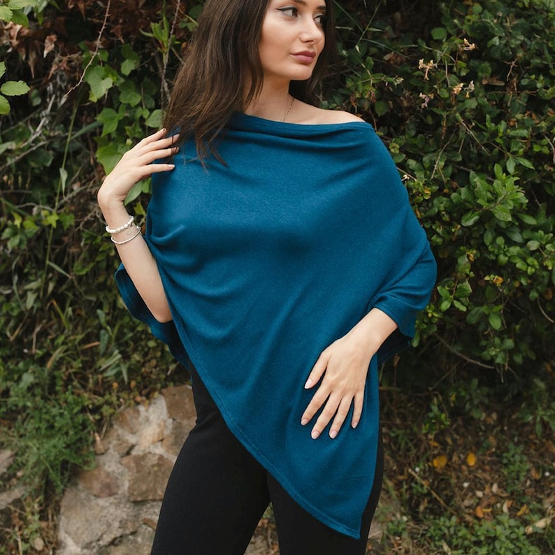 Poncho en tricot de coton modal | Papier de voyage léger | Couche écologique douce fabriquée au Canada image 16