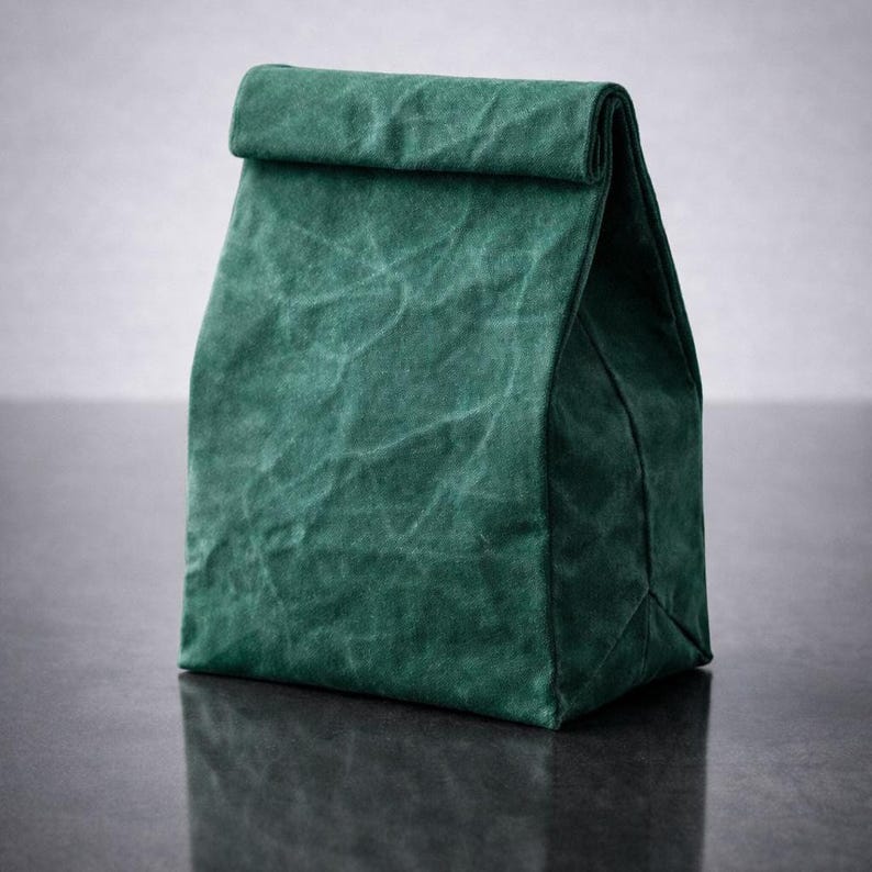 Bolsa de almuerzo de lona encerada, bolsa de almuerzo para el trabajo, bolsa de almuerzo reutilizable, bolsa de almuerzo ecológica, regalo hecho en Canadá imagen 13