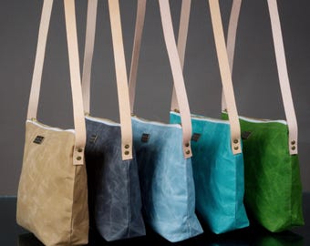 Waxed Canvas Purse, Handmade Crossbody Purse, Canadian Made, Eco Friendly shoulder Bag