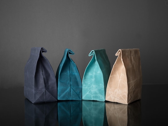Handmade Waxed Canvas Lunch Bags Reusable Durable Eco friendly Small Food Storage Tote Stylish Lunch Bags Etsy UK