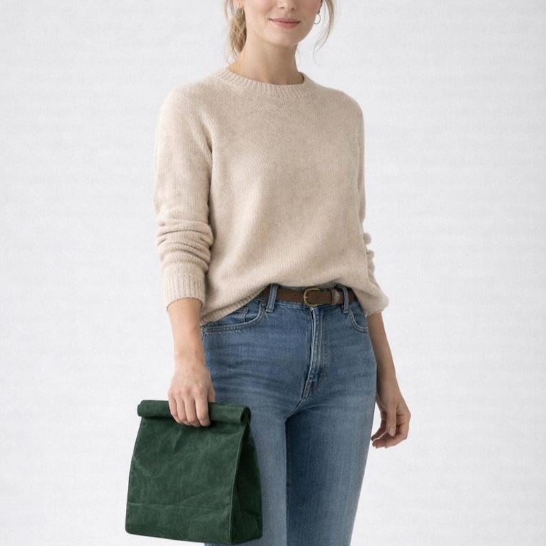 Bolsa de almuerzo de lona encerada, bolsa de almuerzo para el trabajo, bolsa de almuerzo reutilizable, bolsa de almuerzo ecológica, regalo hecho en Canadá imagen 19