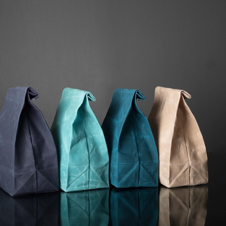 Bolsa de almuerzo de lona encerada, bolsa de almuerzo para el trabajo, bolsa de almuerzo reutilizable, bolsa de almuerzo ecológica, regalo hecho en Canadá tan