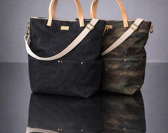 Handmade Waxed Canvas Duffle | Eco Travel Tote | Canadian-Made Weekender Bag