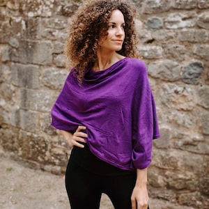 Poncho en tricot de coton modal | Papier de voyage léger | Couche écologique douce fabriquée au Canada image 11