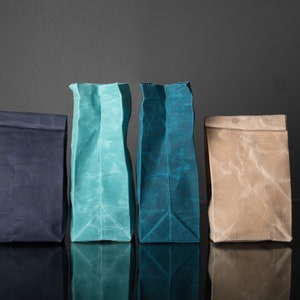 Handgefertigte Lunch Bags aus gewachster Canvas / Wiederverwendbare, langlebige, umweltfreundliche Aufbewahrungstasche / Stylish Lunch Bag