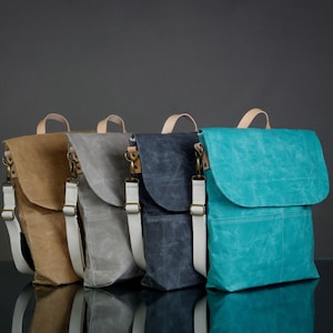 Sac messager en toile cirée | Fourre-tout pour ordinateur portable fabriqué au Canada | Sac à main écologique durable