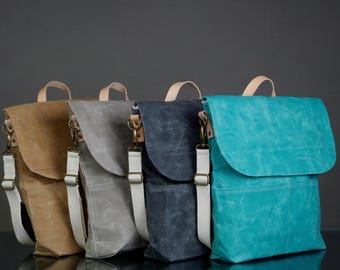 Waxed Canvas Messenger Bag | Canadian-Made Laptop tote | Durable Eco Work Purse
