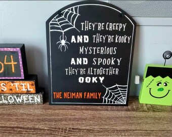 Halloween Personalized Sign, Halloween Decor