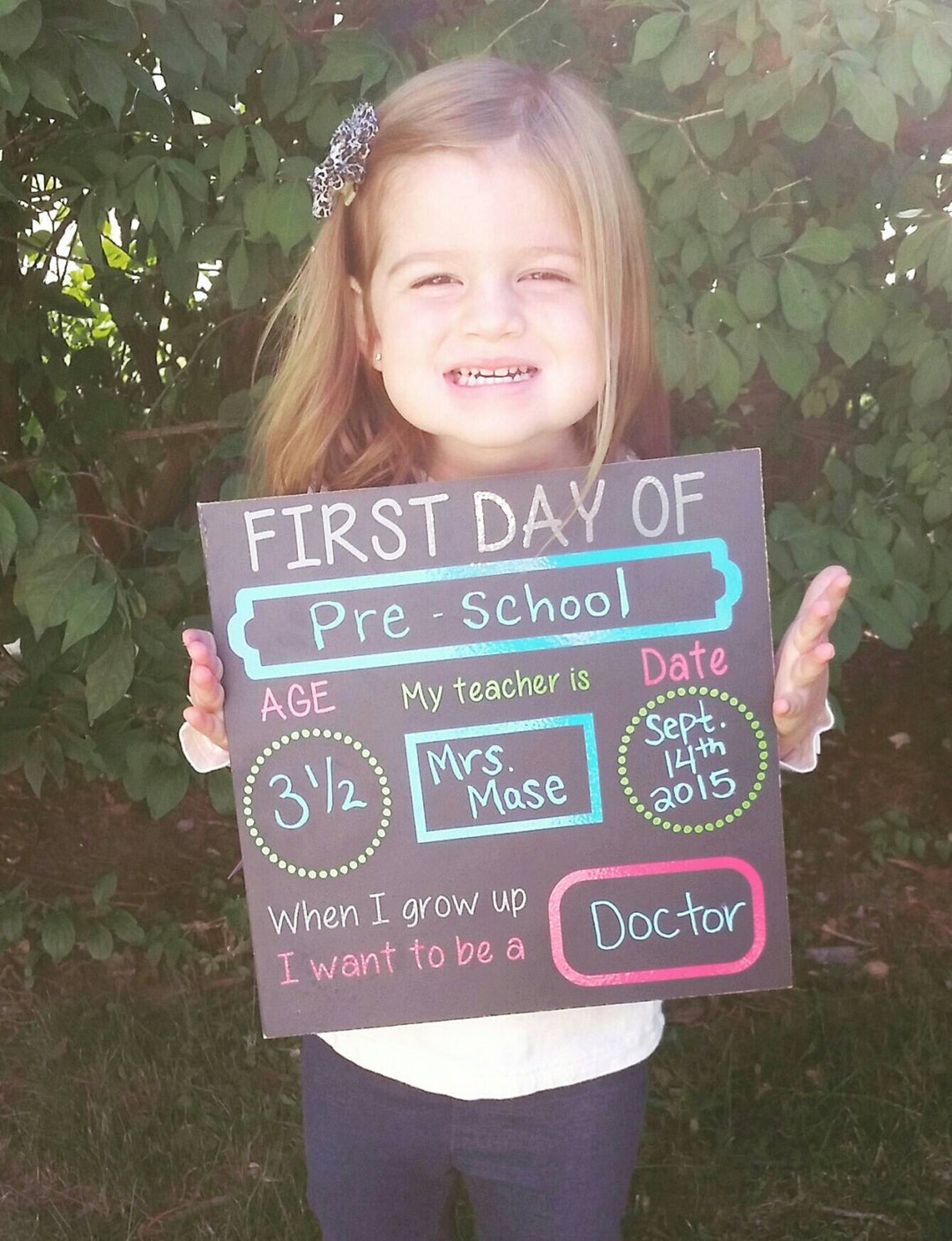 First Day of School Chalkboard 1st Day of School Sign Back Etsy
