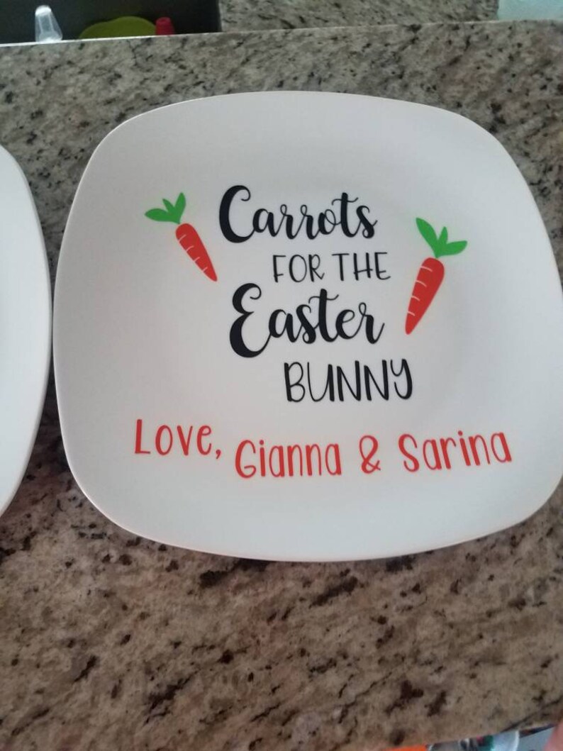 Carrots for the Easter Bunny Plate Easter Gift Idea Etsy